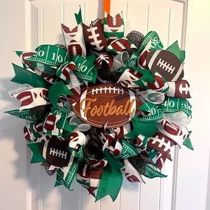 Front door Football Wreath